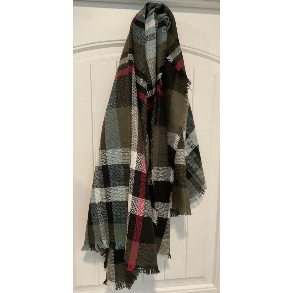 NWT APT 9 Women’s Multi-Wear & Color BLANKET SQUARE WRAP SCARF Plaid One Size